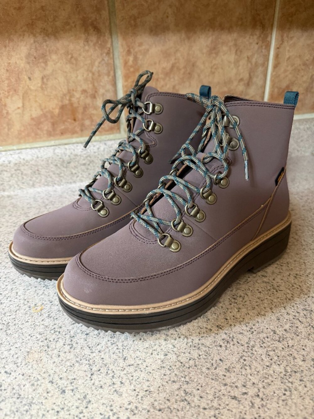 Teva Women's Lace-Up Lug Sole Ankle Boots - Size 10